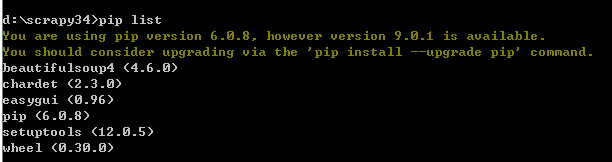 pip list